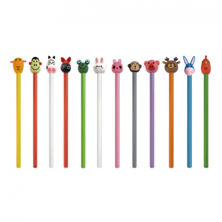 12종 동물 캐릭터 연필 #2