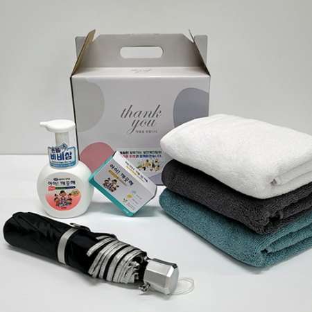 아이깨끗해, 핸드워시, 송월타올, 3단우산, 선물세트5종 #2