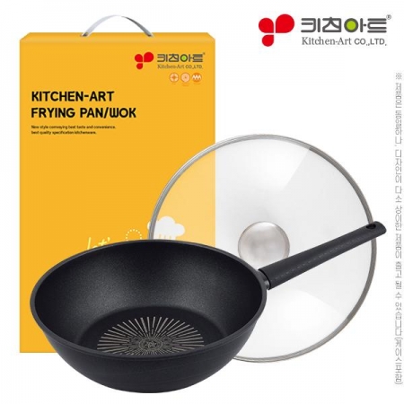 [선물세트] 키친아트 소렐 IH궁중팬 28cm 유리뚜껑 (2종) #2