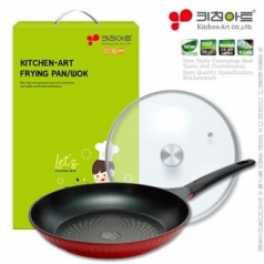 [판촉물 답례품 선물세트]  키친아트 다이아몬드후라이팬28 유리뚜껑(2종)