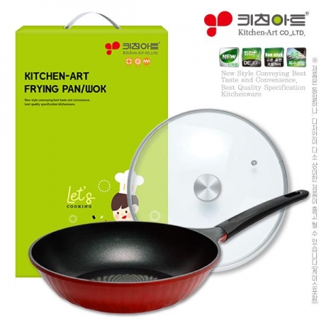 [선물세트] 키친아트 다이아몬드 궁중팬 28cm 유리뚜껑 (2종) #3