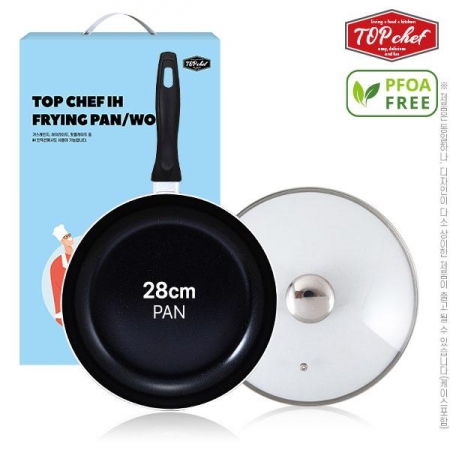 [선물세트] 탑셰프 IH 후라이팬 28cm 유리뚜껑 (2종) #3