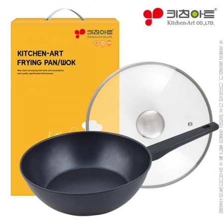 [선물세트] 키친아트 에코A 궁중팬 28cm + 유리뚜껑 (2종) #3