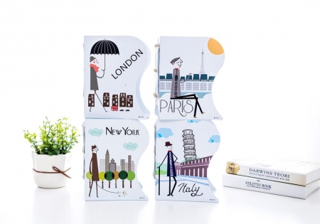 길이조절 철제 자바라 책꽂이 일러스트형 특대형 #5