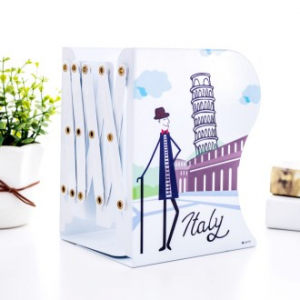 길이조절 철제 자바라 책꽂이 일러스트형 특대형