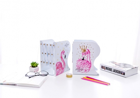 길이조절 철제 자바라 책꽂이 홍학형 특대형 #4