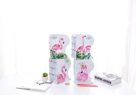 길이조절 철제 자바라 책꽂이 홍학형 특대형 #5