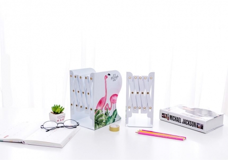 길이조절 철제 자바라 책꽂이 홍학형 특대형 #3