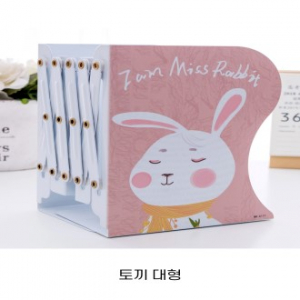 길이조절 철제 자바라 책꽂이 동물캐릭터형 특대형