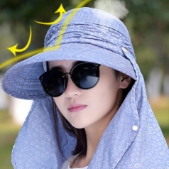 여름 여성 자외선 차단 그늘막 햇빛 가리개 모자