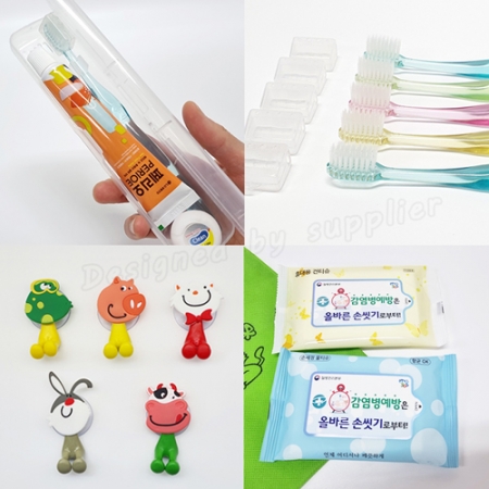 락앤락 선물세트 처비 370ml 텀블러 (9호) 아담파우치 치과용 칫솔 치약 세트 #5