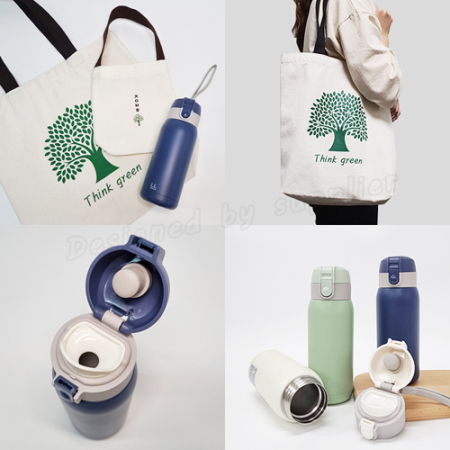 락앤락 선물세트 처비 370ml 텀블러 (10호) 에코백 M208 0칫솔걸이 칫솔 치약 #4