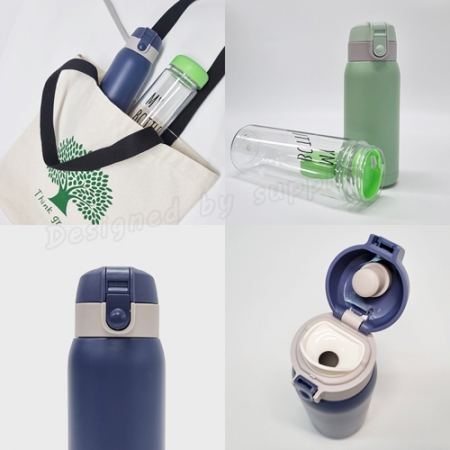 락앤락선물세트_처비370ml텀블러(8호)_보틀_에코백_큐빅_치과용칫솔치약세트 #4