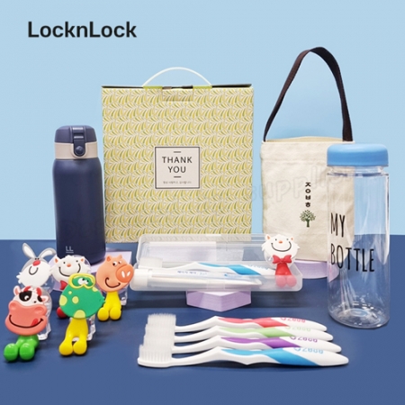 락앤락 선물세트 처비 370ml 텀블러 (7호) 보틀 2080 칫솔걸이 칫솔 치약 세트 #2