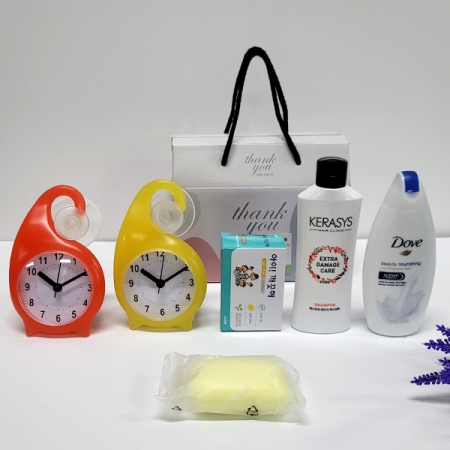 바디워시, 샴푸, 아이깨끗해비누, 욕실흡착시계, 선물세트5종 #2