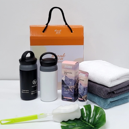 선물세트 5종 텀블러 핑크소금 치약 타올 타월 #2