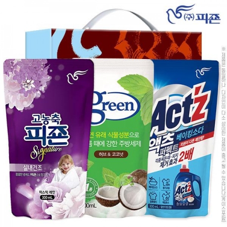 [판촉물 답례품 선물세트]  피죤 그린주방세제 액츠(3종) #3
