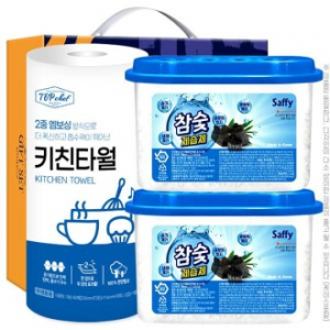 [ 선물세트] 탑셰프 키친타올 참숯 제습제 2P (3종)