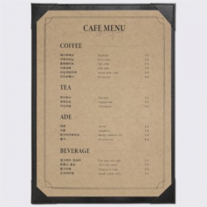 HO 1단 삼각리본메뉴판 -A4사이즈