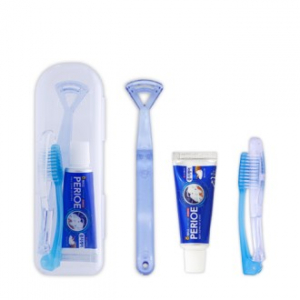 접이식 칫솔치약세트 7호 (페리오치약,접이식칫솔,혀클리너)