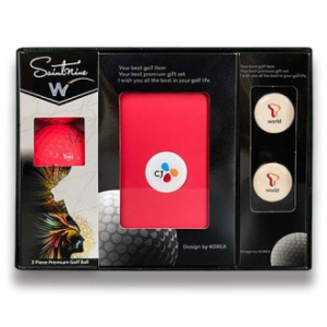 넥센 세인트나인w 골프공 3알 +에폭시 볼마커 2개 +자석클립 2개 +골프파우치 1개