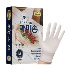 엄마손 라텍스 요리쿡 장갑 20매 고무장갑