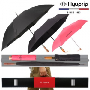 협립 70슈트 블랙 원목손 우산 + 3단 60 엔티크 블랙 완전자동 우산 + 3단 초미니 마시멜로 수동 우산 -패밀리 우산3P세 트