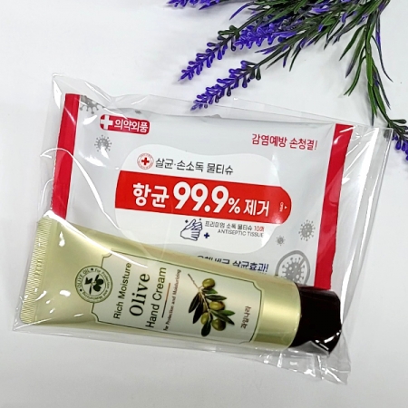 선물세트 3종 물티슈 손소독티슈 핸드크림 #2
