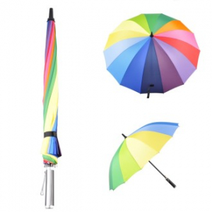 60 무지개일자 우산 개업식 판축물 납품용