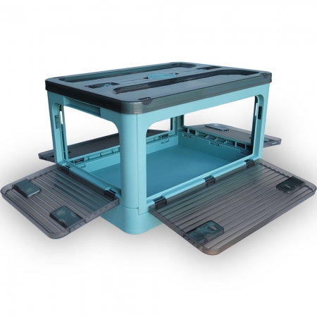 4면 개방 반투명 리빙박스 다용도 수납 정리 폴딩박스 스몰 #2