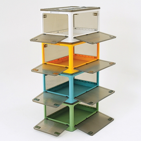 4면개방 반투명 리빙박스 다용도 수납 정리 폴딩박스 슈퍼 킹 사이즈 #3