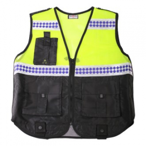 경찰형 배색 바둑무늬 망사 조끼 AD-713