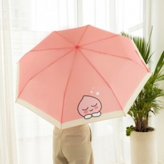 캐릭터 접이식 우산 핑크