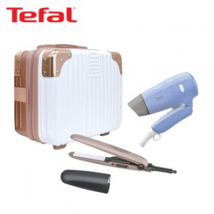 [테팔] 레디고 헤어케어 세트 (드라이기+고데기+미니캐리어)
