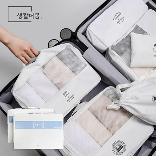 생활더봄 프리미엄 여행용파우치, 캐리어 정리백 6종 세트 3 color 생활방수 #2