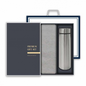 송월 프리미엄 텀블러 세트(뉴컬러 무지타올 1매 + 스마트 텀블러 500ml 1개)