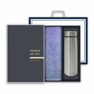송월 프리미엄 텀블러 세트(뱀부 혼방사 190g 타올 1매 + 스마트 텀블러 500ml 1개)