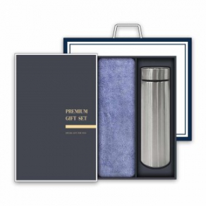 송월 프리미엄 텀블러 세트(향균 40수 180g 타올 1매 + 스마트 텀블러 500ml 1개)