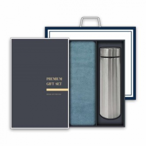 송월 프리미엄 텀블러 세트(향균 타올 150g 1매 + 스마트 텀블러 500ml 1개)