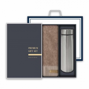 송월 프리미엄 텀블러 세트(뉴명품 타올 1매 + 스마트 텀블러 500ml 1개)