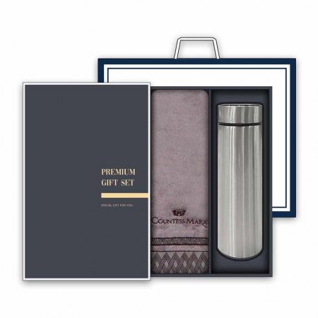 송월 프리미엄 텀블러 세트(CM 클래스 타올 1매 + 스마트 텀블러 500ml 1개) #2