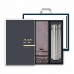 송월 프리미엄 텀블러 세트(CM 클래스 타올 1매 + 스마트 텀블러 500ml 1개)