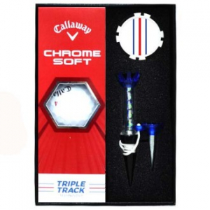 캘러웨이 크롬소프트 트리플 트랙 3구 볼마커 칩 자석티 세트