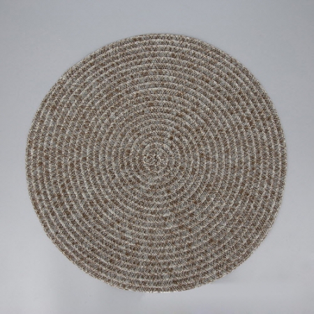 CF977 에코라이프 빈티지 단열 PVC 린넨 원형 매트 #2