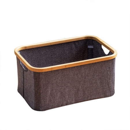 CG805 EL 원목 접이식 옥스포드 천 빨래통 (40.53345) #2