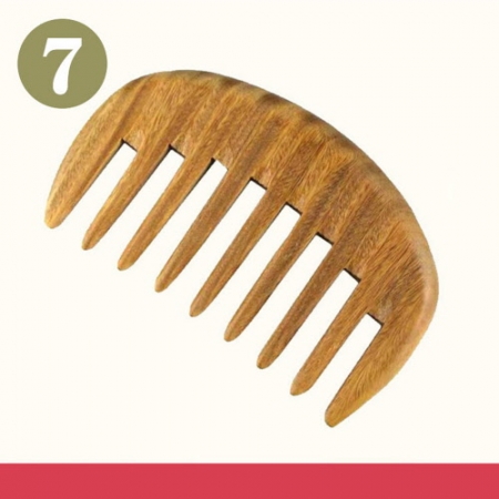 CG467 에코라이프 내추럴 녹단목 빗 마사지 빗 #2