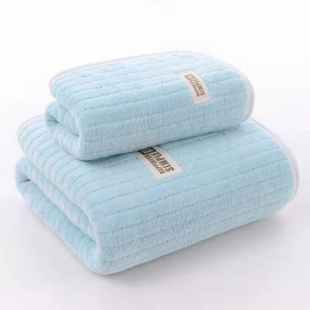 CG497 에코라이프 심플디자인 코랄 흡수 커플 비치 타올 (70*140) #2