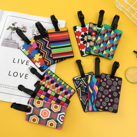 CG305 에코라이프 기본 PVC 체크무늬 수하물 네임택 #2