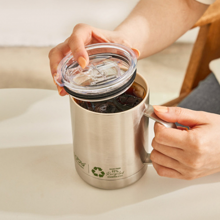 캐나다 아소부 프리미엄 스테인레스 얼티밋머그 리싸이클 내부 세라믹 코팅 360ML // ESG 재활용 스텐 제작 #3