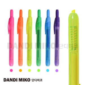 단디미코 노크식 형광펜 (사각닙)